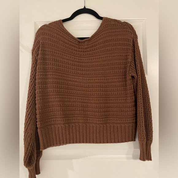 GAP Women's Brown Knit Sweater, Cotton/Linen, Medium - Picture 5 of 6